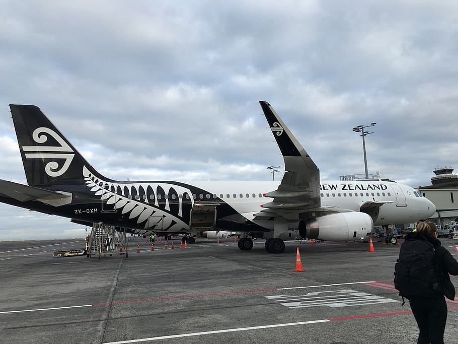 new zealand, auckland, auckland airport, airbus, aircraft, white