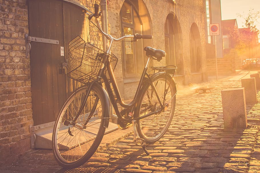 copenhagen, denmark, christianshavn, bicycle, sun, warm, bike, HD wallpaper