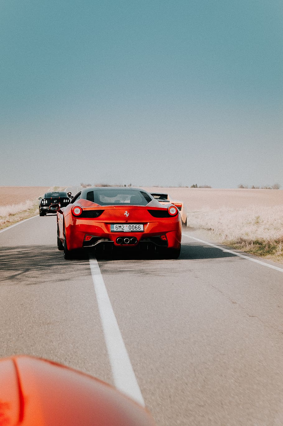 red coupe on road, transportation, mode of transportation, car HD wallpaper