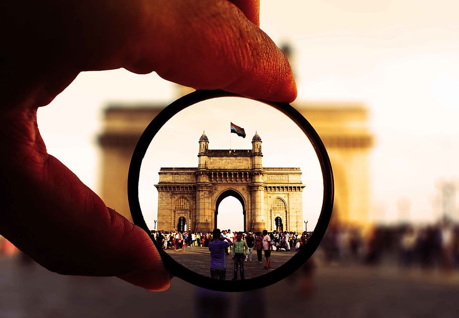 Person Holding Round Glasses in Shallow Photo, architecture, daylight HD wallpaper