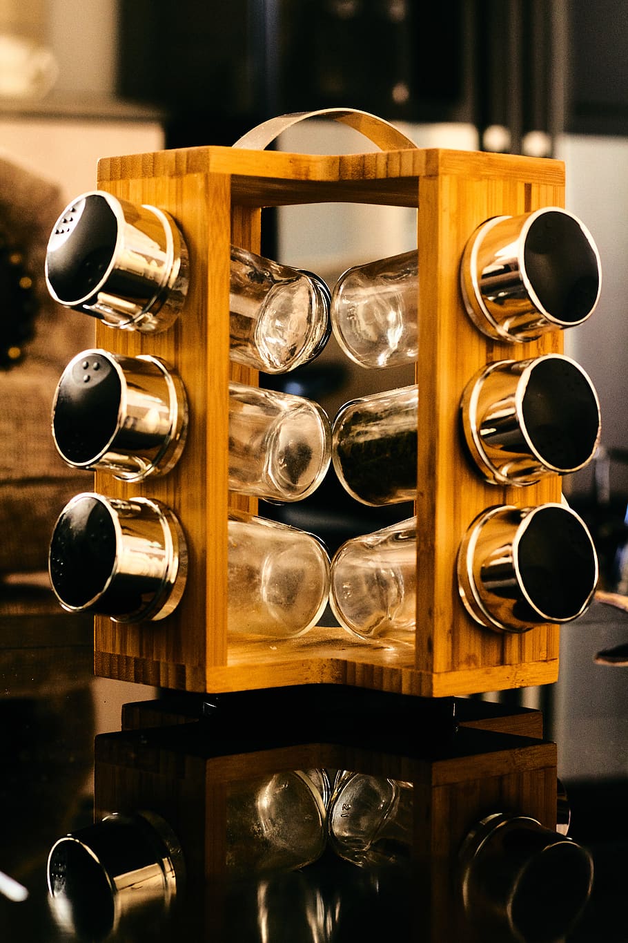 Brown Spice Bottle Rack, bottles, containers, no people, close-up HD wallpaper