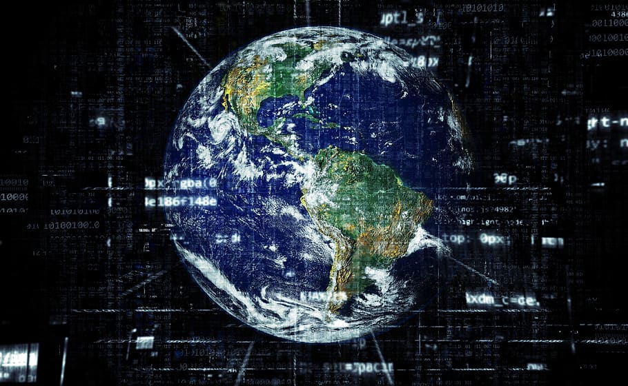 earth, internet, globalisation, technology, network, globe, HD wallpaper