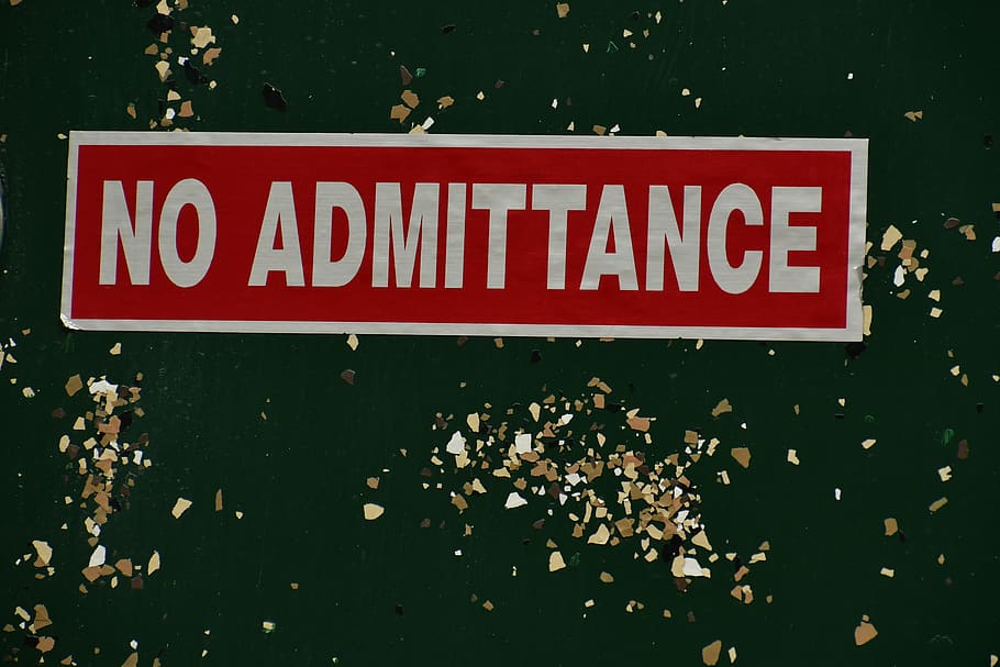 red No Admittance signage, symbol, paper, road sign, confetti, HD wallpaper