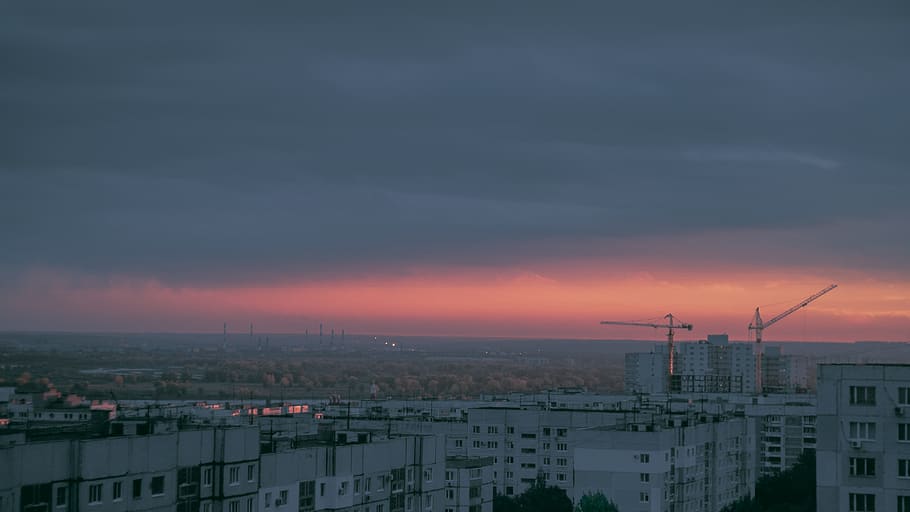 russia, samara, building exterior, sky, architecture, cloud - sky HD wallpaper