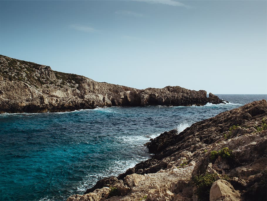 water, waves, rocks, coast, ocean, sea, sky, beauty in nature HD wallpaper