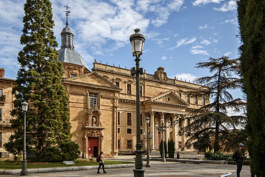 plaza de anaya, salamanca, palace, architecture, facade, neoclasico, HD wallpaper