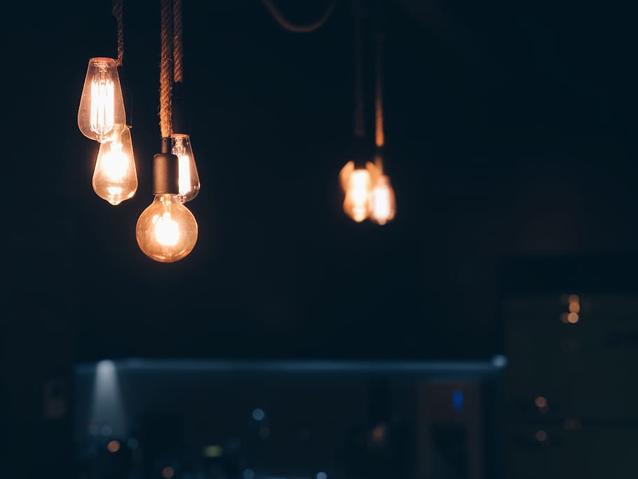 light bulbs, lights, illuminated, lighting equipment, electricity HD wallpaper