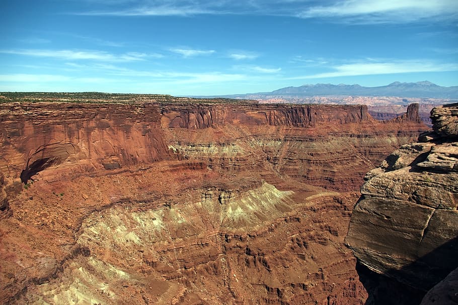 vista from dead horse point, canyon, desert, utah, landscape, HD wallpaper