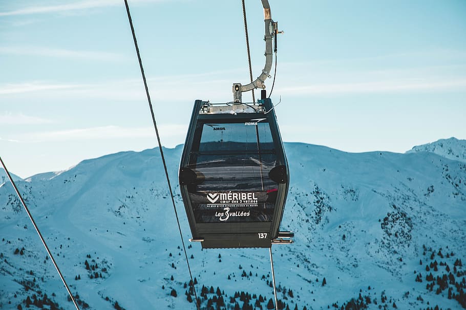 gray and black sky train, transportation, cable car, vehicle HD wallpaper