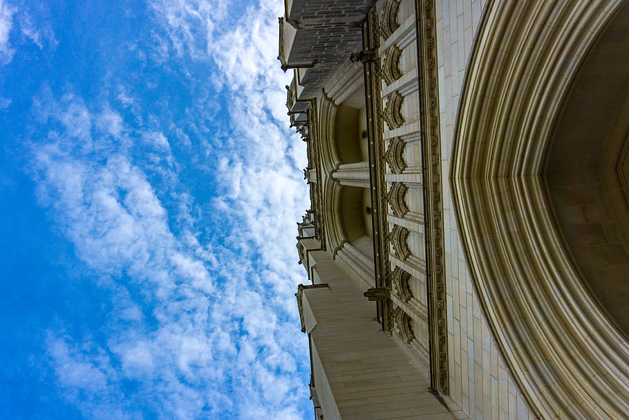 sky, church, national cathederal, washington dc, jesus, height, HD wallpaper