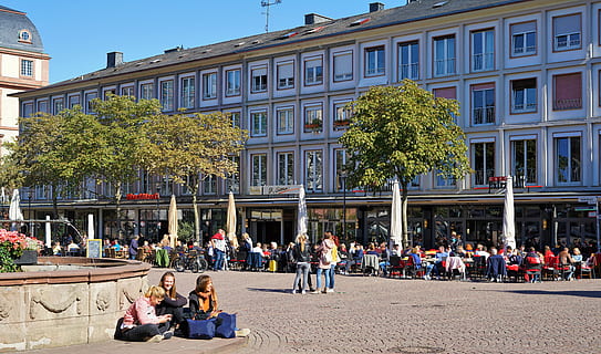germany, mannheim, architecture, building exterior, group of people HD wallpaper