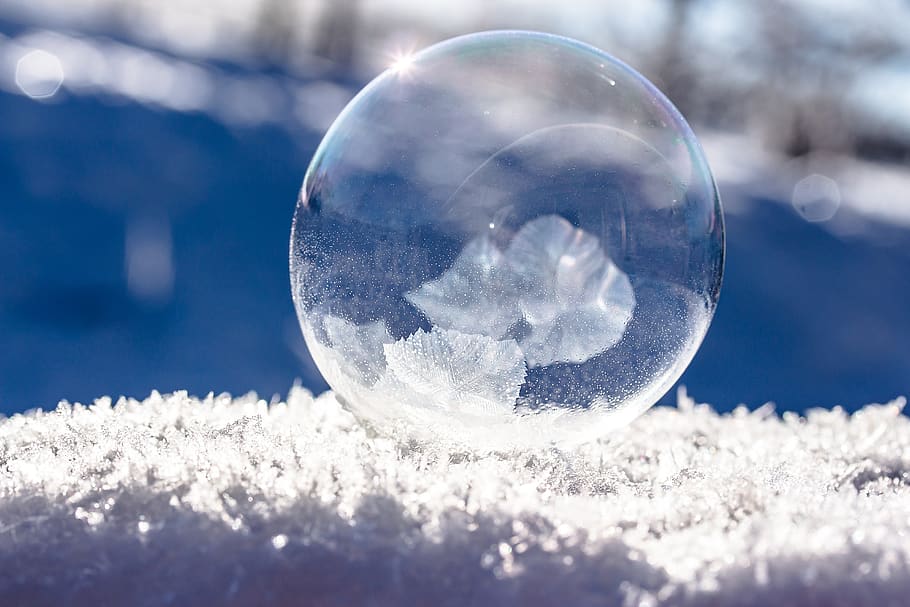 Close-up of Snowflakes, art, ball, blur, bright, clear, cold HD wallpaper
