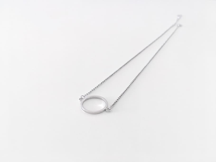 silver, accessory, necklace, pin, minimalism, simple, juwelry HD wallpaper