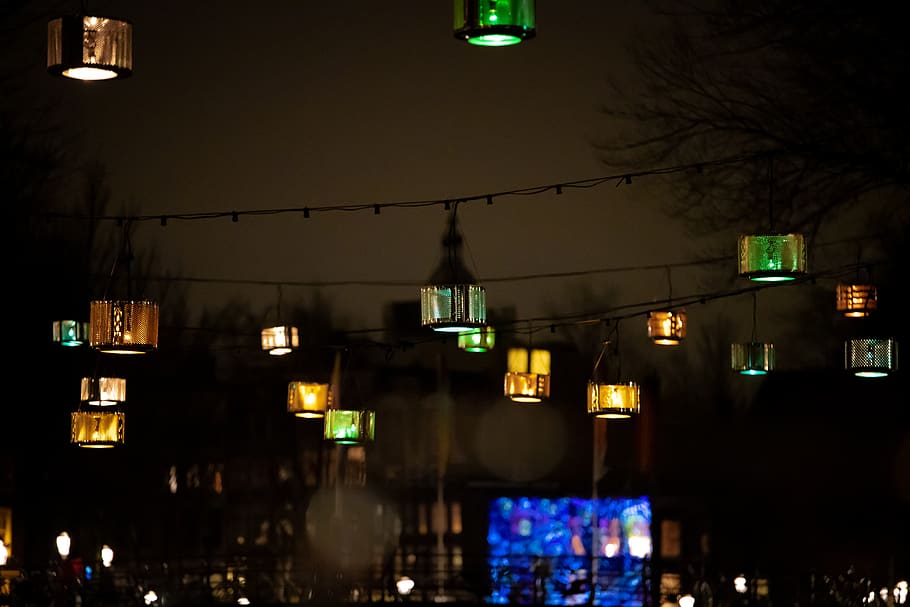 lighting, amsterdam, netherlands, flare, art, winter, lamp HD wallpaper