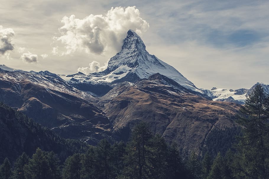 snowy mountains and cloud, sky, scenics - nature, beauty in nature HD wallpaper