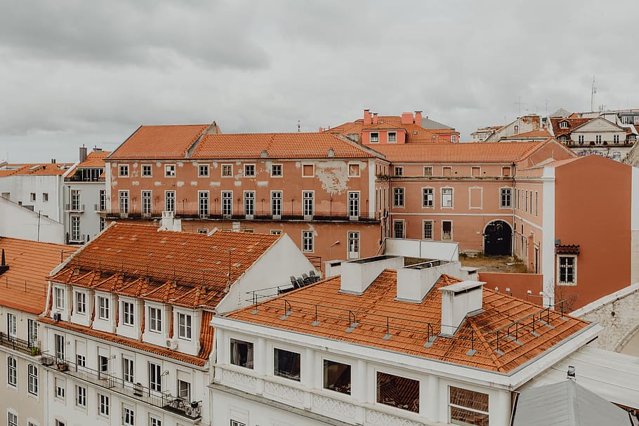 Cityscape of Lisbon, Portugal, day, architecture, buildings, old town HD wallpaper