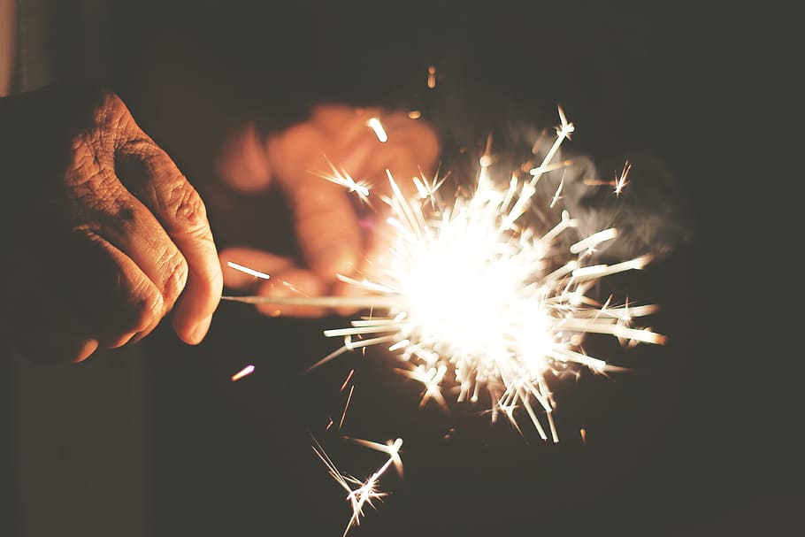 light, flower, sparkler, firework, celebration, darkness, lighting HD wallpaper