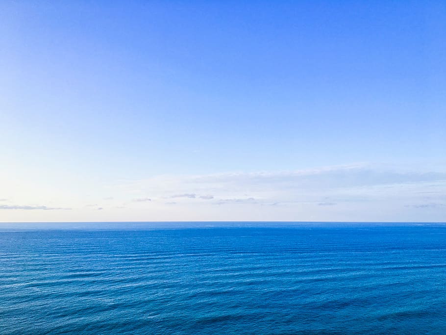 sky, vibrant, colors, total, calm, sea, scenics - nature, water HD wallpaper