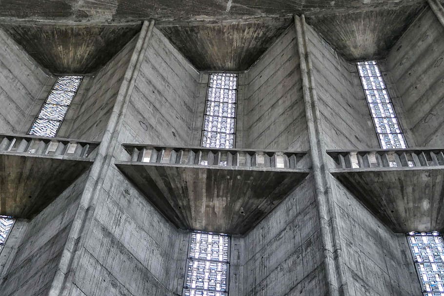 architecture, concrete, building, modern, grey, wall, facade HD wallpaper