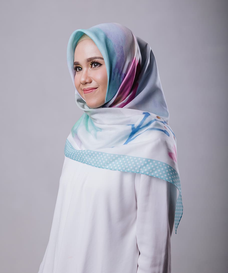 hijab, muslim, women, beautiful, portrait, girl, gorgeous, indonesian, HD wallpaper
