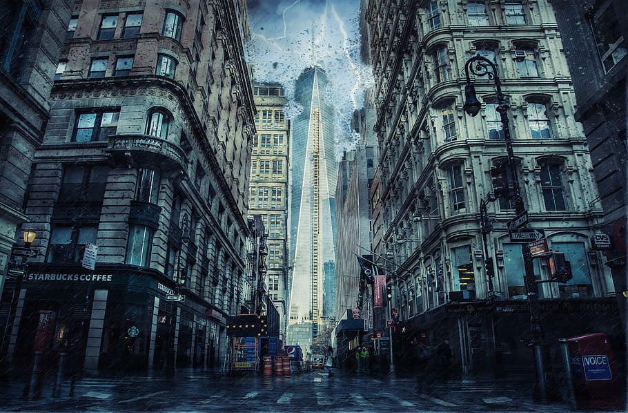 storm, weather, clouds, rain, thunder, natural disaster, architecture HD wallpaper