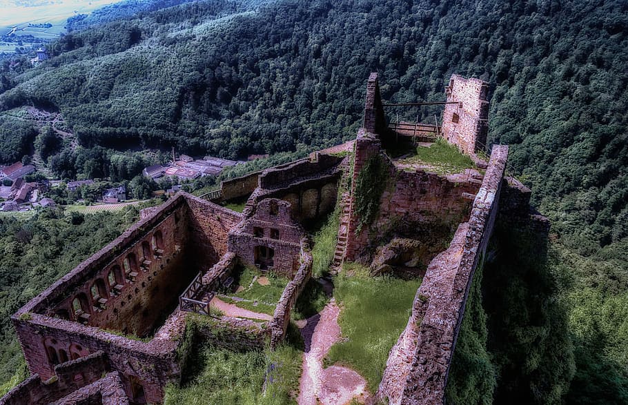 ancient, ruin, abandoned, castle, construction, architecture HD wallpaper