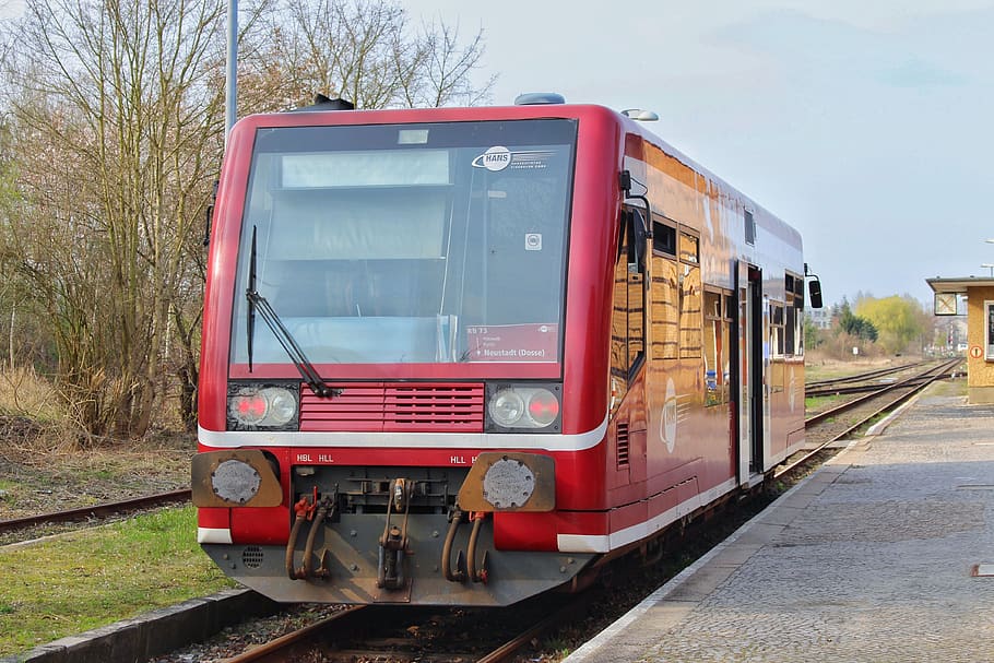 hanseatic railway, private railway, brandenburg, railway station, HD wallpaper