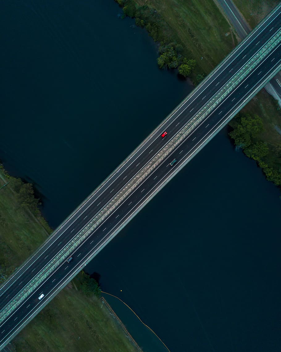 transportation, long exposure, motion, night, nature, high angle view HD wallpaper