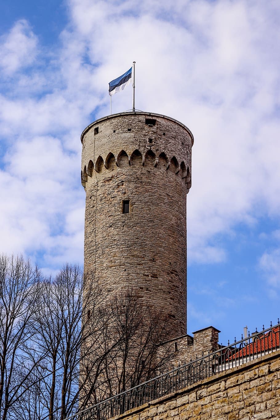 architecture, building, spire, tower, steeple, castle, flag HD wallpaper