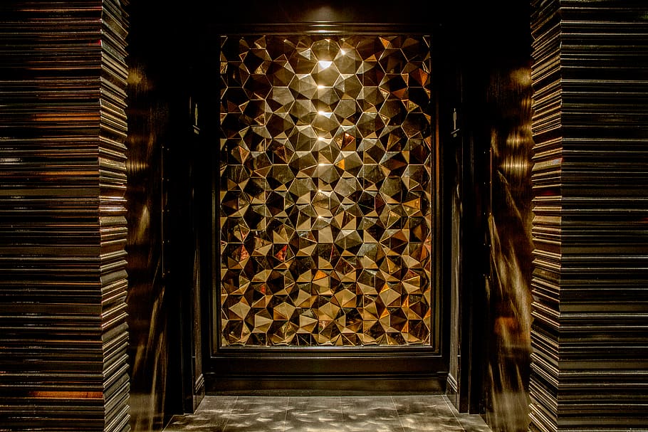 Gold Door, architecture, boston, design, entrance, pattern, large group of objects HD wallpaper