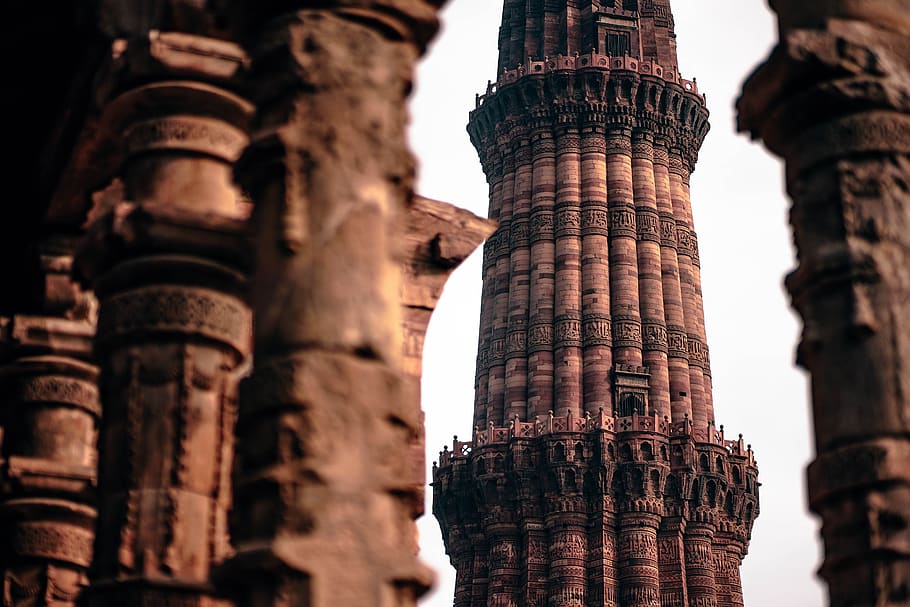 architecture, building, infrastructure, brown, pillar, built structure HD wallpaper