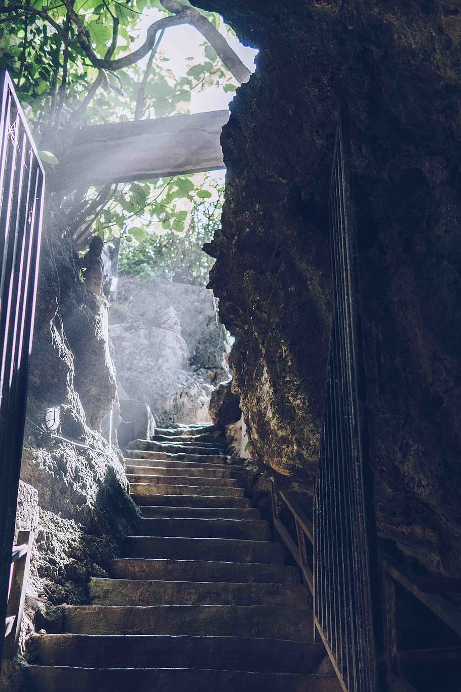 stairs, bali, light, hidden, staircase, architecture, steps and staircases HD wallpaper