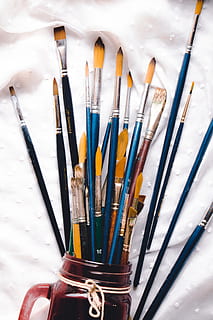 assorted-colored brushes, tool, art, watercolour, art supplies HD wallpaper