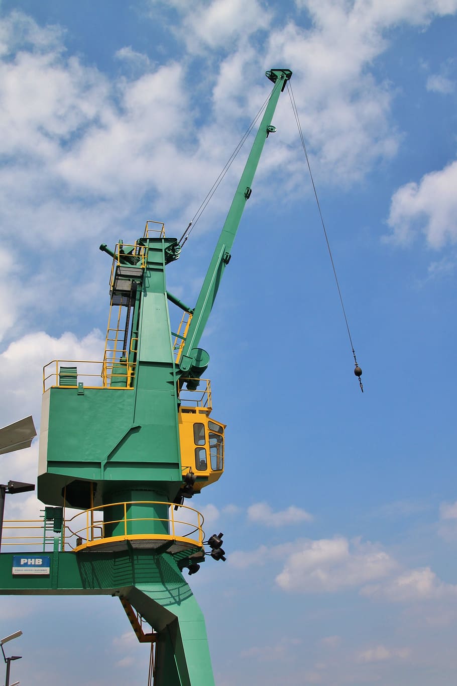 crane, work, site, industrial, sky, cloud - sky, machinery HD wallpaper