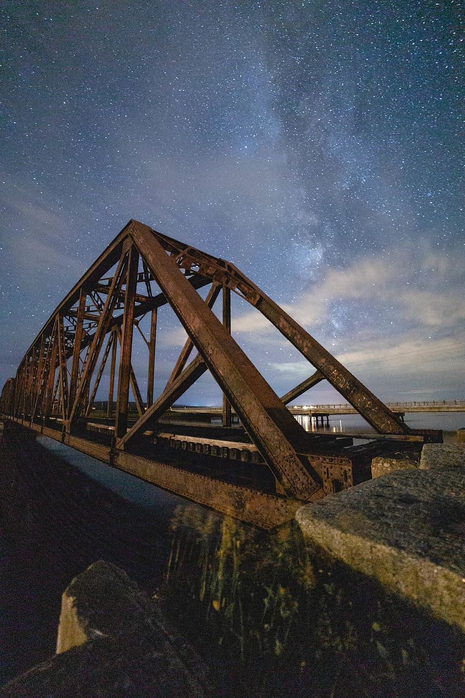 brown suspension bridge, astronomy, sky, space, star - space HD wallpaper