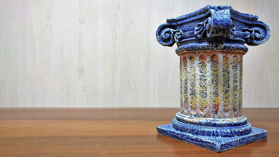 column, ornament, base, plinth, capitello, doric, romanesque style HD wallpaper