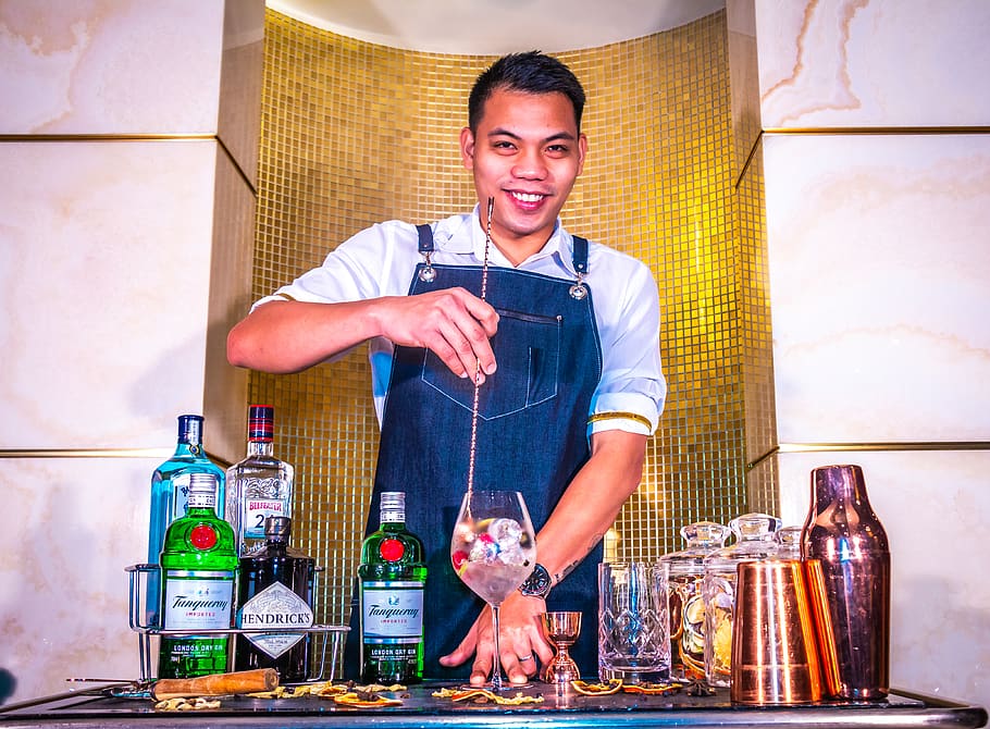 bartender, manager, restaurant, asian, gin, cocktail, drinking HD wallpaper