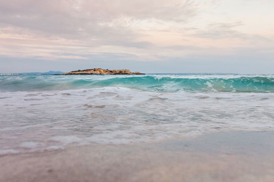 tidal wave during daytime, ocean, sea, water, outdoors, nature HD wallpaper