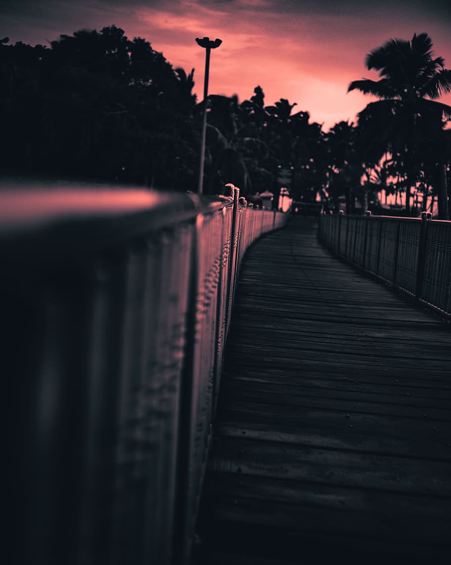 android wallapers, lockscreen wallpaper, bridge, sunset, beach