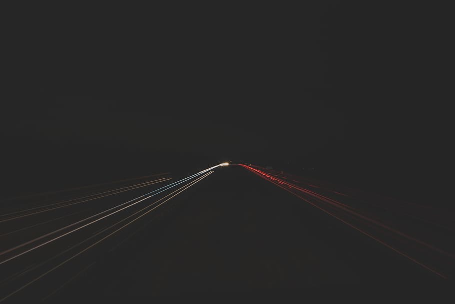 time lapse photography of passing cars on road, streak, city