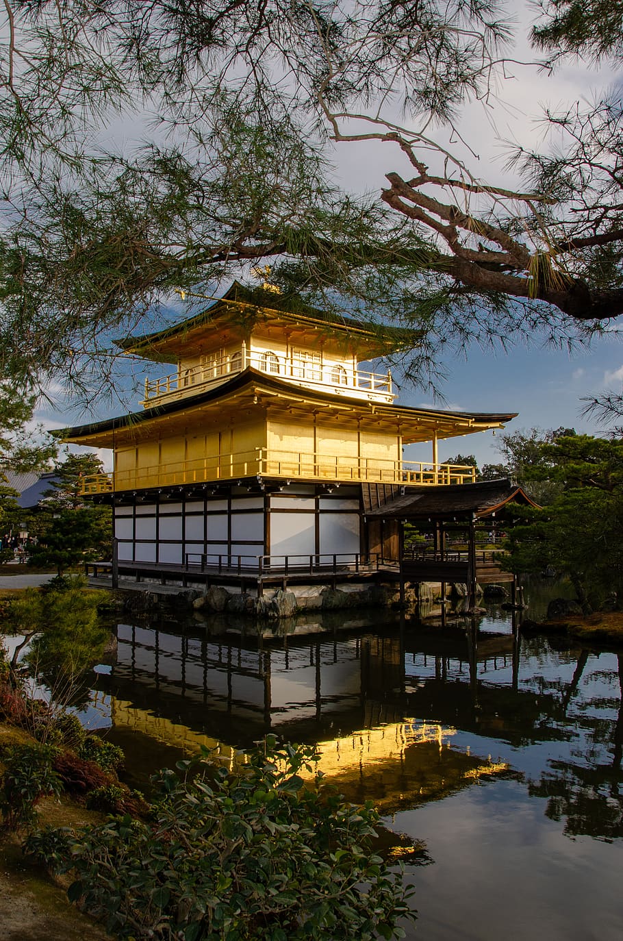 kinkaku-ji, the golden pavilion, rokuon-ji, zen, kyoto, japan, HD wallpaper