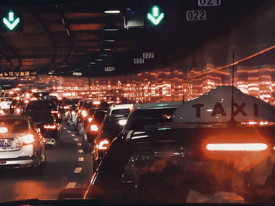 transportation, automobile, vehicle, traffic jam, road, Shanghai, HD wallpaper