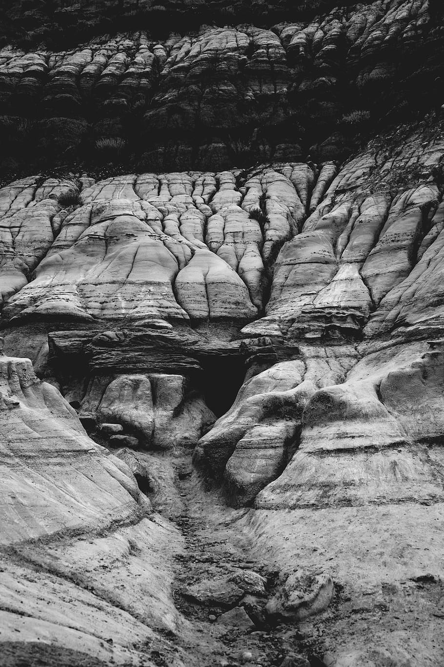 grey rock formation, solid, rock - object, no people, geology HD wallpaper