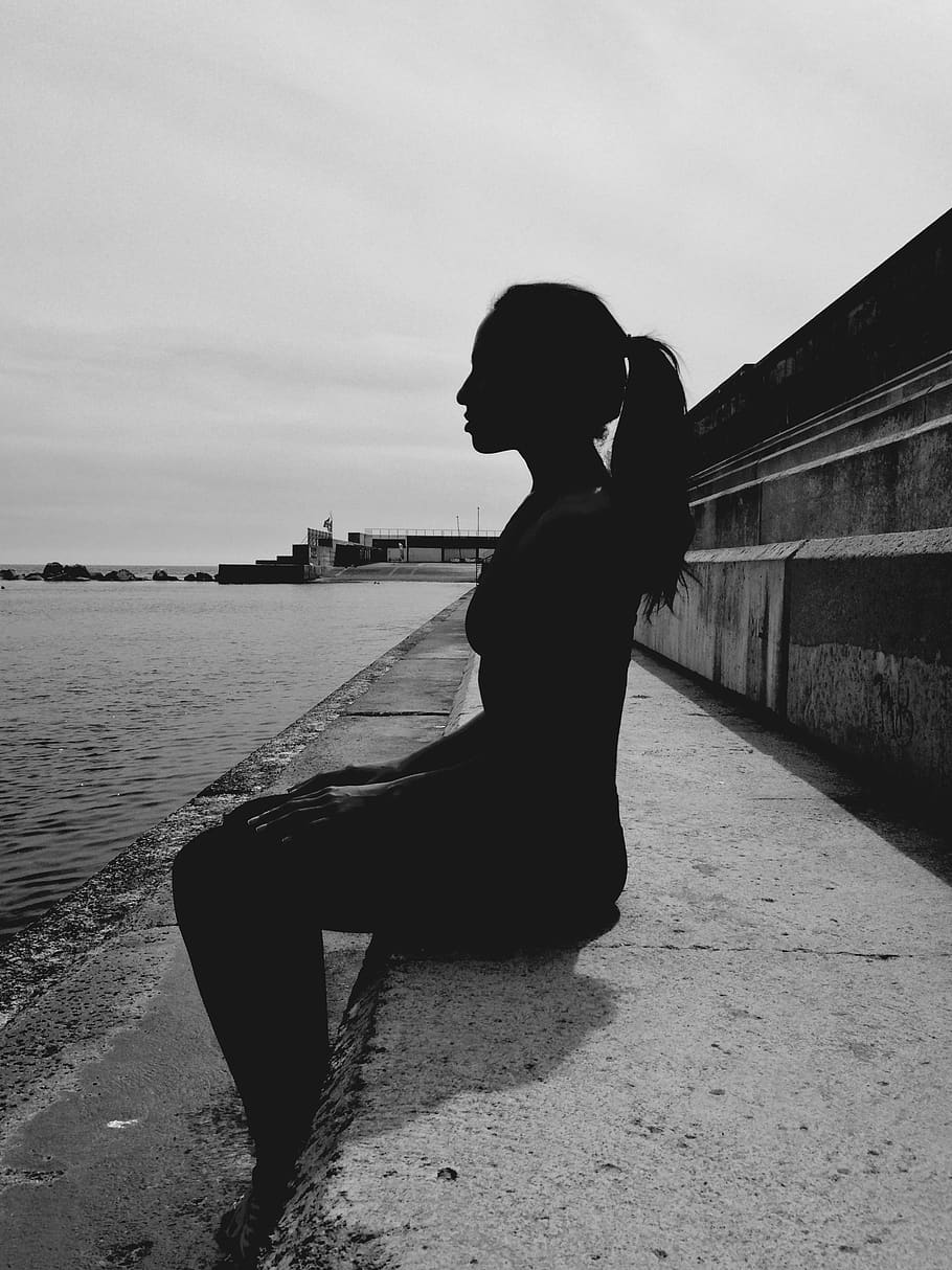 spain, barcelona, silhouette, shape, person, anonymous, copyspace HD wallpaper