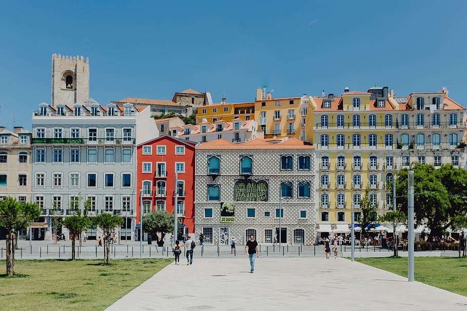 Lisbon Architecture, Portugal, buildings, town, city, Europe, HD wallpaper