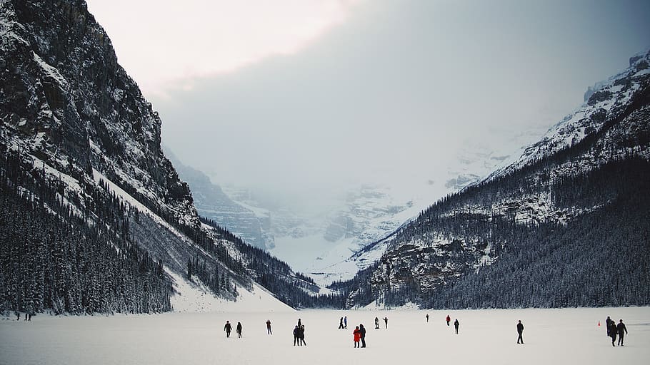 people on ice, nature, outdoors, human, person, mountain, snow HD wallpaper