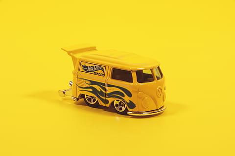 Yellow Hot Wheels Volkswagen Bus, activity, adorable, adventure HD wallpaper