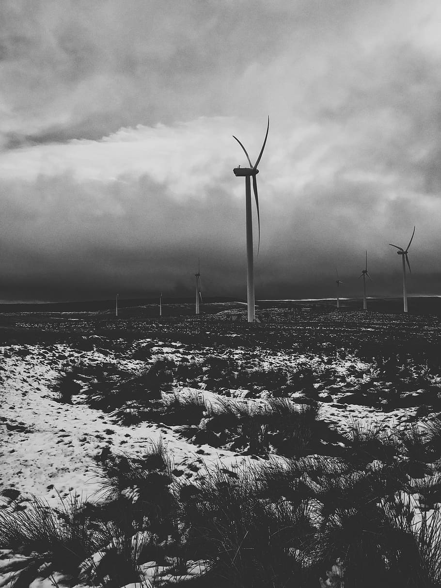 turbine, wind turbine, sky, environment, renewable energy, wind power HD wallpaper