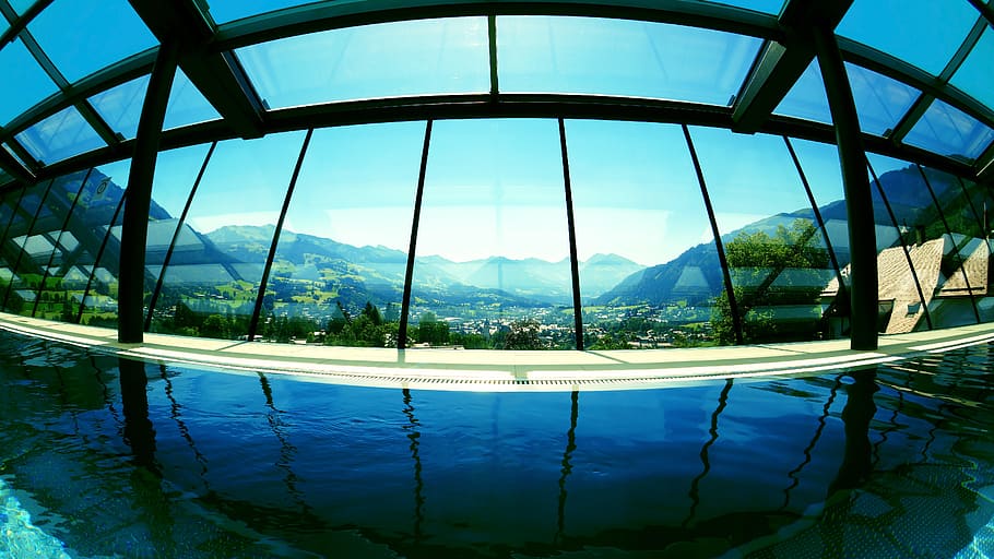 austria, kitzbuhel, water, sky, nature, day, window, tree, no people HD wallpaper