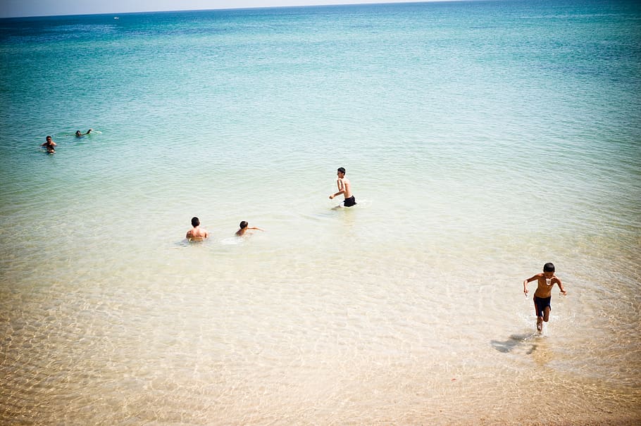 beach, sea, water, ocean, summer, play, sand, swimming, kids HD wallpaper